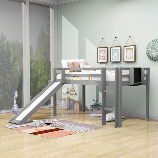 Harriet Bee Loft Bed With Slide Wayfair